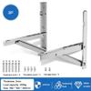 Zfmnoyev Wall Mounting Air Conditioning External Unit Bracket, 304 Stainless Steel Mini Split Bracket, Bracket for Mini Split Air Conditioner Heat Pump Systems (Color : Silver, Size : 3P2mm) view 2