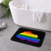 KOSPOGO LGBT Flag Map of Bhutan Bathroom Rugs Ultra Soft Non Slip Bath Mat Durable Kitchen Bedroom Rug 16x24 Inch Area Rug Door Mat view 4