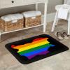 KOSPOGO LGBT Flag Map of Bulgaria Bathroom Rugs Ultra Soft Non Slip Bath Mat Durable Kitchen Bedroom Rug 16x24 Inch Area Rug Door Mat view 2