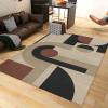 3x6 Runner Carpet Vintage Brown Gray Boho Nursery Room Carpet, Abstract Rustic Farmhouse Irregular Playroom Rugs Absorbent Washable for Hallway Home Office Kitchen Laundry Room view 4