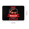 KOSPOGO Make Muscles Not Excuses Bathroom Rugs Ultra Soft Non Slip Bath Mat Durable Kitchen Bedroom Rug 16x24 Inch Area Rug Door Mat view 3