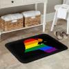 KOSPOGO LGBT Flag Map of Kuwait Bathroom Rugs Ultra Soft Non Slip Bath Mat Durable Kitchen Bedroom Rug 16x24 Inch Area Rug Door Mat view 2