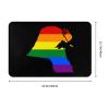 KOSPOGO LGBT Flag Map of Kuwait Bathroom Rugs Ultra Soft Non Slip Bath Mat Durable Kitchen Bedroom Rug 16x24 Inch Area Rug Door Mat view 3