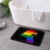 KOSPOGO LGBT Flag Map of Kuwait Bathroom Rugs Ultra Soft Non Slip Bath Mat Durable Kitchen Bedroom Rug 16x24 Inch Area Rug Door Mat view 4