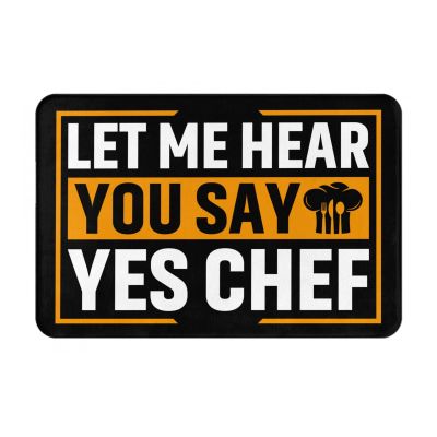 KOSPOGO Let Me Hear You Say Yes Chef Bathroom Rugs Ultra Soft Non Slip Bath Mat Durable Kitchen Bedroom Rug 16x24 Inch Area Rug Door Mat