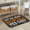 KOSPOGO Let Me Hear You Say Yes Chef Bathroom Rugs Ultra Soft Non Slip Bath Mat Durable Kitchen Bedroom Rug 16x24 Inch Area Rug Door Mat view 2