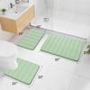 Buganda Memory Foam Bath Mat, 44" x 24", Ultra Soft and Non-Slip Bathroom Rugs, Water Absorbent and Machine Washable Bath Rug Runner for Bathroom, Shower, and Tub, Sage Green view 2