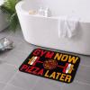 KOSPOGO Gym Now Pizza Later Bathroom Rugs Ultra Soft Non Slip Bath Mat Durable Kitchen Bedroom Rug 16x24 Inch Area Rug Door Mat view 4