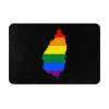 KOSPOGO LGBT Flag Map of SaintLucia Bathroom Rugs Ultra Soft Non Slip Bath Mat Durable Kitchen Bedroom Rug 16x24 Inch Area Rug Door Mat view 1