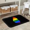 KOSPOGO LGBT Flag Map of SaintLucia Bathroom Rugs Ultra Soft Non Slip Bath Mat Durable Kitchen Bedroom Rug 16x24 Inch Area Rug Door Mat view 2