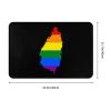 KOSPOGO LGBT Flag Map of SaintLucia Bathroom Rugs Ultra Soft Non Slip Bath Mat Durable Kitchen Bedroom Rug 16x24 Inch Area Rug Door Mat view 3