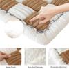 Fuzzy Chic Cotton Protective Couch Cover, Machine Washable & Non-Slip Mat Bed, Cream-Coloured Plaid Pet Mat for Cats & Dogs (Dark Coffee, 27.6*82.7inch) view 2