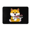 KOSPOGO Cute Shiba Inu Dog Holding Sushi Bathroom Rugs Ultra Soft Non Slip Bath Mat Durable Kitchen Bedroom Rug 16x24 Inch Area Rug Door Mat view 1