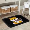 KOSPOGO Cute Shiba Inu Dog Holding Sushi Bathroom Rugs Ultra Soft Non Slip Bath Mat Durable Kitchen Bedroom Rug 16x24 Inch Area Rug Door Mat view 2