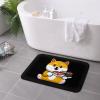 KOSPOGO Cute Shiba Inu Dog Holding Sushi Bathroom Rugs Ultra Soft Non Slip Bath Mat Durable Kitchen Bedroom Rug 16x24 Inch Area Rug Door Mat view 4