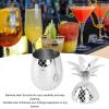 HERCHR Pineapple Cups, Stainless Steel Cup with Lid Cold Drink Cups 16oz Cups Silver Cups for Party Cocktail Cups Bar Accessories for the Home(Sliver) view 2