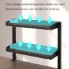 HomeLoft Basics Clamp-on Desktop Shelving, Clamp on Above or Below Desk 2-Tier Shelving Unit with Adjustable Storage Tray for Table Accessories, Gaming Devices, Gift view 3
