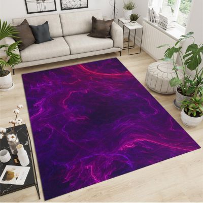 Mysterious Light Luxury Purple Area Carpet, Abstract Modern Living Room Rugs, Ultra-Thin Rug Comfortable Breathable Soft Skin-Friendly, Runner Carpet for Bedroom Study Dining Room 60" W x 72" L