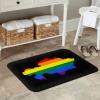 KOSPOGO LGBT Flag Map of Kazakhstan Bathroom Rugs Ultra Soft Non Slip Bath Mat Durable Kitchen Bedroom Rug 16x24 Inch Area Rug Door Mat view 2