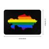 KOSPOGO LGBT Flag Map of Kazakhstan Bathroom Rugs Ultra Soft Non Slip Bath Mat Durable Kitchen Bedroom Rug 16x24 Inch Area Rug Door Mat view 3