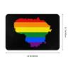 KOSPOGO LGBT Flag Map of Lithuania Bathroom Rugs Ultra Soft Non Slip Bath Mat Durable Kitchen Bedroom Rug 16x24 Inch Area Rug Door Mat view 3