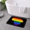 KOSPOGO LGBT Flag Map of Lithuania Bathroom Rugs Ultra Soft Non Slip Bath Mat Durable Kitchen Bedroom Rug 16x24 Inch Area Rug Door Mat view 4