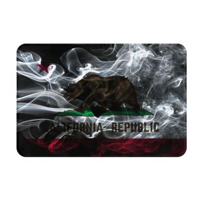 KOSPOGO Smoke Flag of California Bathroom Rugs Ultra Soft Non Slip Bath Mat Durable Kitchen Bedroom Rug 16x24 Inch Area Rug Door Mat