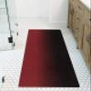 Shower Mat Non Slip Bathtub Mat Black Red Gradient Bath Mat Soft Loofah Shower Mats for Shower Tub Bathroom Quick Drying Foot Mat, 16x47 Inch view 1