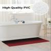 Shower Mat Non Slip Bathtub Mat Black Red Gradient Bath Mat Soft Loofah Shower Mats for Shower Tub Bathroom Quick Drying Foot Mat, 16x47 Inch view 2