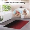Shower Mat Non Slip Bathtub Mat Black Red Gradient Bath Mat Soft Loofah Shower Mats for Shower Tub Bathroom Quick Drying Foot Mat, 16x47 Inch view 3