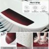 Shower Mat Non Slip Bathtub Mat Black Red Gradient Bath Mat Soft Loofah Shower Mats for Shower Tub Bathroom Quick Drying Foot Mat, 16x47 Inch view 4