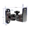 FEELIN Speaker Stand Surround Speaker Hanger Speaker Bracket Wall Hanging 1 Pair of Rotating Zinc Alloy Audio Hanger Small Speaker Wall Bracket Media Stand Audio-Video Shelving view 2