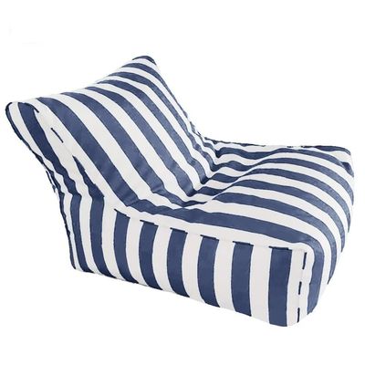 SXBCyan Floating Bean Bag for Pool (No Fillers) King Swimming Pool Floats Raft Lounger Bean Bag Cover No Filler Stripe Outdoor Beach Pouf Beanbag Sofa Bed(Dust Blue-Stripe)