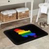 KOSPOGO LGBT Flag Map of Serbia (Without Kosovo) Bathroom Rugs Ultra Soft Non Slip Bath Mat Durable Kitchen Bedroom Rug 16x24 Inch Area Rug Door Mat view 2