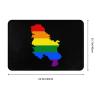 KOSPOGO LGBT Flag Map of Serbia (Without Kosovo) Bathroom Rugs Ultra Soft Non Slip Bath Mat Durable Kitchen Bedroom Rug 16x24 Inch Area Rug Door Mat view 3