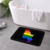 KOSPOGO LGBT Flag Map of Serbia (Without Kosovo) Bathroom Rugs Ultra Soft Non Slip Bath Mat Durable Kitchen Bedroom Rug 16x24 Inch Area Rug Door Mat view 4