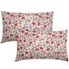 4th of July Floral Pillow Covers 12x20 Set of 2 Rustic Old Style Navy Blue Red Flower Print Rectangle Decorative Outdoor Pillowcases Patriotic Farmhouse Throw Cushion Case Decor for Couch Sofa Bed view 1