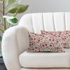 4th of July Floral Pillow Covers 12x20 Set of 2 Rustic Old Style Navy Blue Red Flower Print Rectangle Decorative Outdoor Pillowcases Patriotic Farmhouse Throw Cushion Case Decor for Couch Sofa Bed view 2