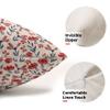 4th of July Floral Pillow Covers 12x20 Set of 2 Rustic Old Style Navy Blue Red Flower Print Rectangle Decorative Outdoor Pillowcases Patriotic Farmhouse Throw Cushion Case Decor for Couch Sofa Bed view 3