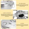BORDSTRACT Charcoal Hot Pot, Portable Stainless Steel Small Non-Stick Dry Ice Pot, Milk Tea Hot Pot for Family Camping (Sliver) view 3