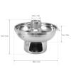 BORDSTRACT Charcoal Hot Pot, Portable Stainless Steel Small Non-Stick Dry Ice Pot, Milk Tea Hot Pot for Family Camping (Sliver) view 4