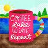 DESIGN DESIGN Coffee Lake Wine Repeat Beverage Napkin, Party Supplies view 1