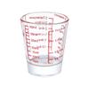 Ackers Mini Measure Heavy Glass, 32-Incremental Measurements Multi-Purpose Liquid and Dry Measuring Shot Glass, Red Single view 1