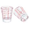 Ackers Mini Measure Heavy Glass, 32-Incremental Measurements Multi-Purpose Liquid and Dry Measuring Shot Glass, Red Single view 2
