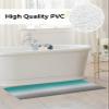 Shower Mat Non Slip Bathtub Mat Cyan Turquoise Gray Gradient Bath Mat Soft Loofah Shower Mats for Shower Tub Bathroom Quick Drying Foot Mat, 16x47 Inch view 2