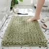 Reyox Chenille Shag Bathroom Rug, Non Slip Water Absorbent Bath Mat, Washable Bath Rugs for Bathroom Floor Bathtub Sage Green 1.4 x 2.0 Feet view 1