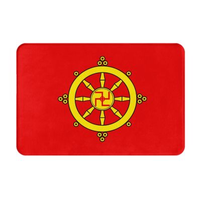KOSPOGO Flag of Tannu Tuva (1921-1926) Alternate Bathroom Rugs Ultra Soft Non Slip Bath Mat Durable Kitchen Bedroom Rug 16x24 Inch Area Rug Door Mat