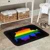 KOSPOGO LGBT Flag Map of Switzerland Bathroom Rugs Ultra Soft Non Slip Bath Mat Durable Kitchen Bedroom Rug 16x24 Inch Area Rug Door Mat view 2