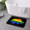 KOSPOGO LGBT Flag Map of Switzerland Bathroom Rugs Ultra Soft Non Slip Bath Mat Durable Kitchen Bedroom Rug 16x24 Inch Area Rug Door Mat view 4
