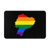 KOSPOGO LGBT Flag Map of Ecuador Bathroom Rugs Ultra Soft Non Slip Bath Mat Durable Kitchen Bedroom Rug 16x24 Inch Area Rug Door Mat view 1